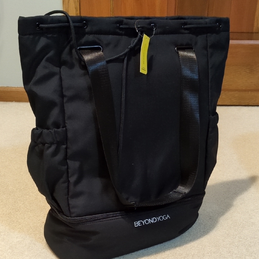 Beyond Yoga Black Duffel Bag with Durable Design